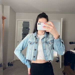 Vintage Wash Cropped Jean Jacket